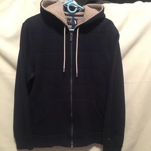 The North Face Sherpa Lined Hoodie Navy Medium EUC